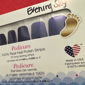 Color Street Pedicure Nail Polish Strips *Evening Sky*